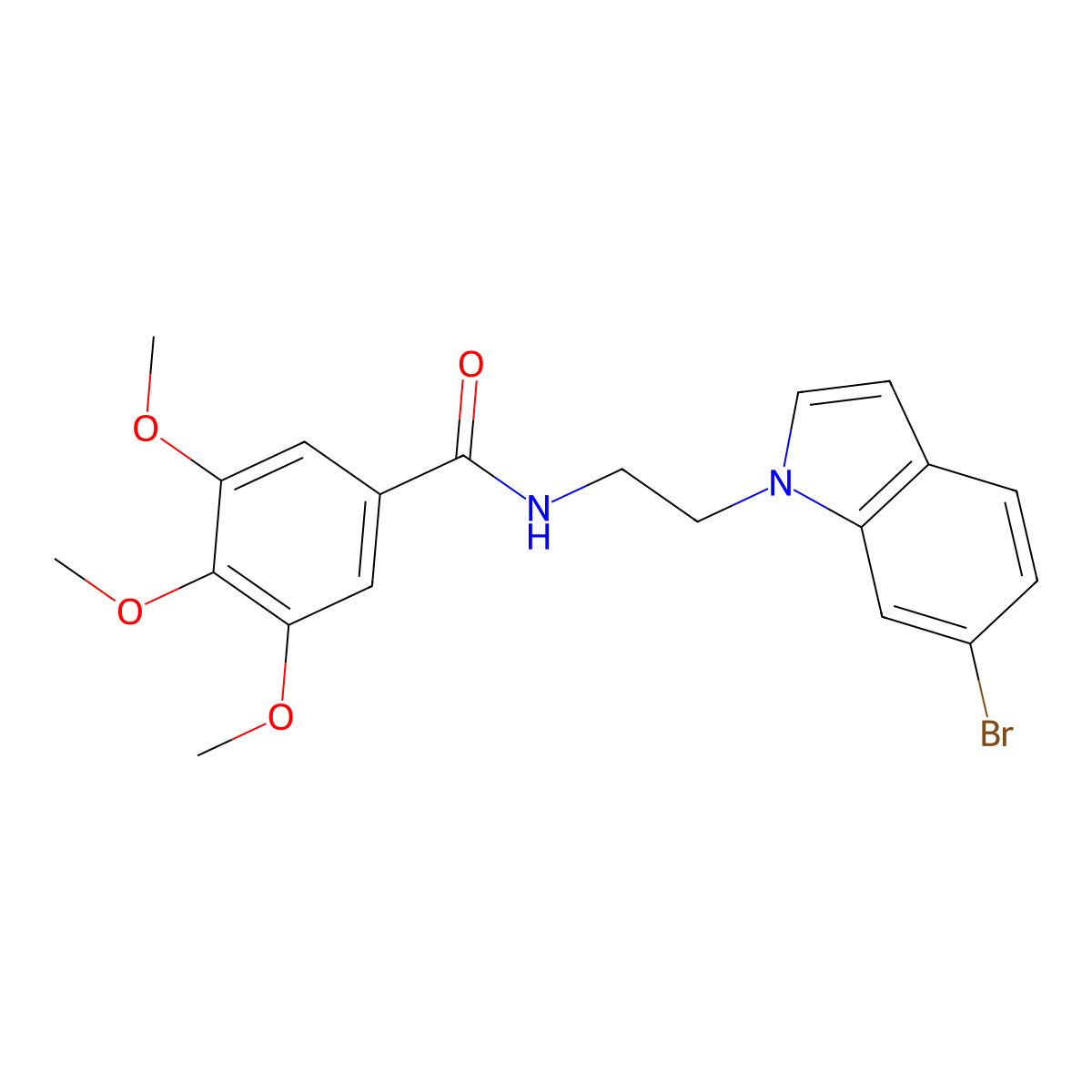 N-[2-(6-bromo-1H-indol-1-yl)ethyl]-3,4,5-trimethoxybenzamide molecular structure, CAS 1351699-02-9