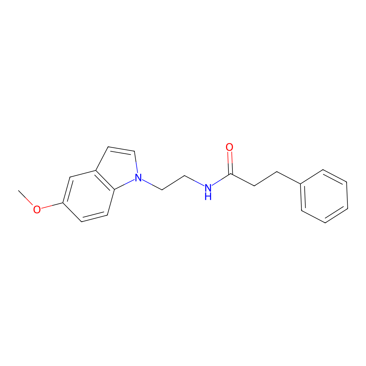 N-[2-(5-methoxy-1H-indol-1-yl)ethyl]-3-phenylpropanamide molecular structure, CAS 1351699-28-9