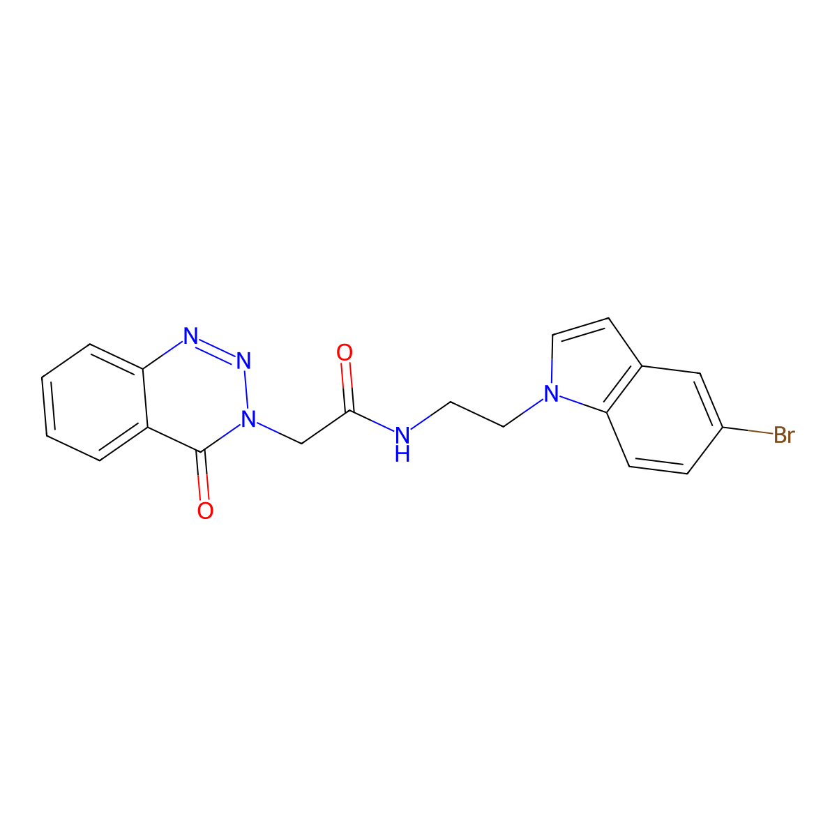 N-[2-(5-bromo-1H-indol-1-yl)ethyl]-2-(4-oxo-1,2,3-benzotriazin-3(4H)-yl)acetamide molecular structure, CAS 1351699-58-5