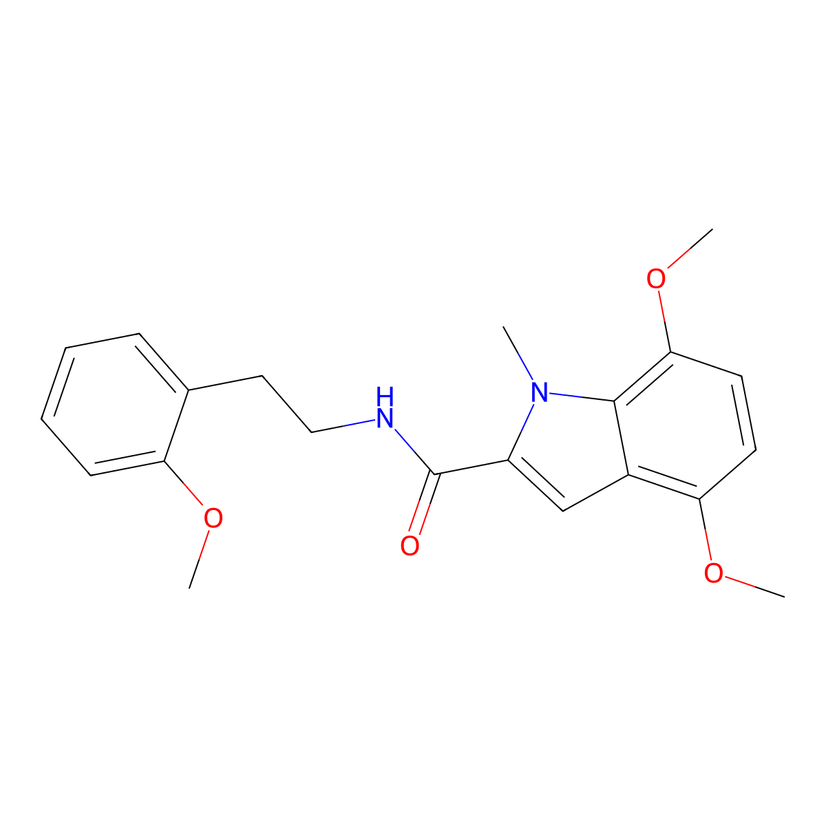 4,7-dimethoxy-N-[2-(2-methoxyphenyl)ethyl]-1-methyl-1H-indole-2-carboxamide molecular structure, CAS 1351699-63-2