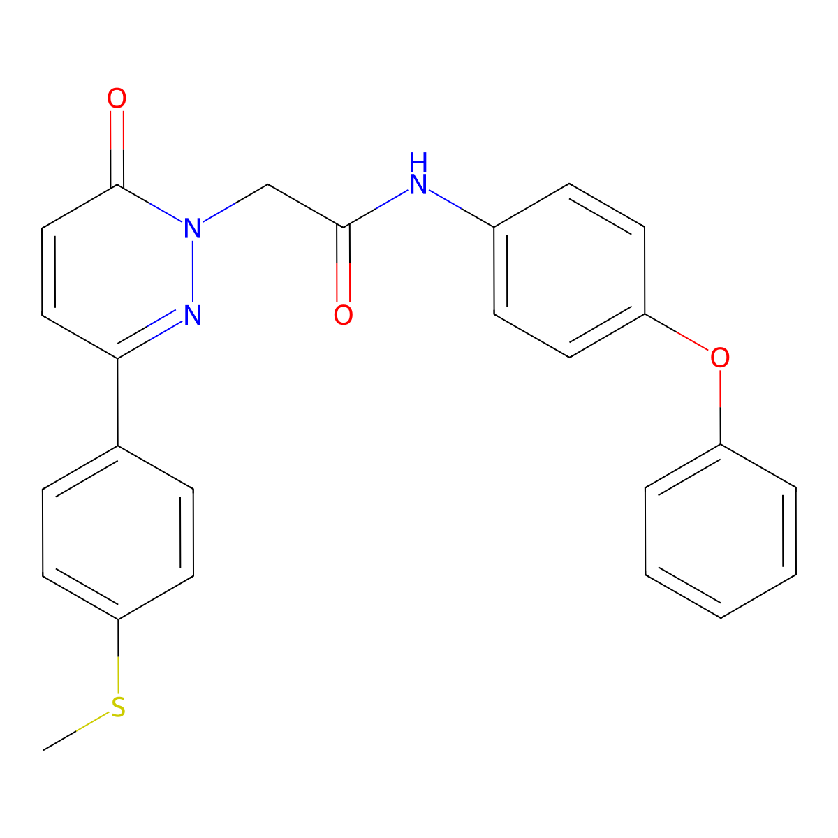 2-{3-[4-(methylsulfanyl)phenyl]-6-oxopyridazin-1(6H)-yl}-N-(4-phenoxyphenyl)acetamide molecular structure, CAS 1351699-78-9