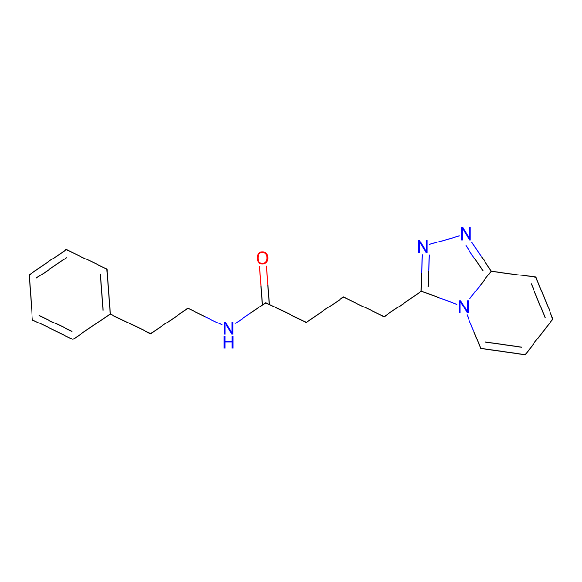 4-([1,2,4]triazolo[4,3-a]pyridin-3-yl)-N-phenethylbutanamide molecular structure, CAS 1351699-84-7