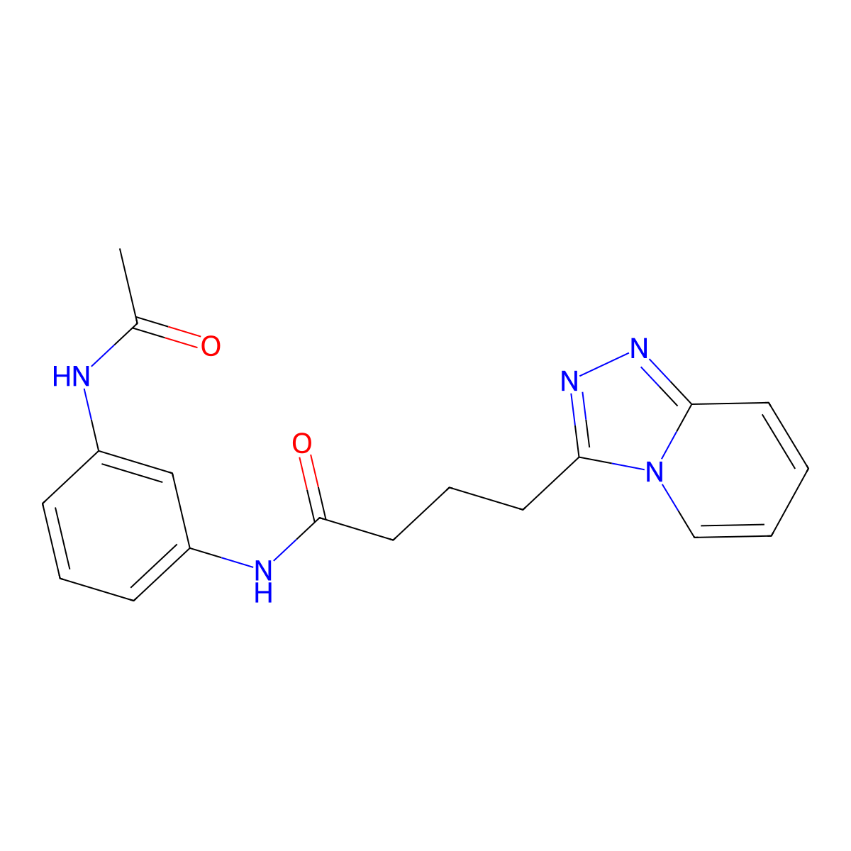4-([1,2,4]triazolo[4,3-a]pyridin-3-yl)-N-(3-acetamidophenyl)butanamide molecular structure, CAS 1351699-90-5
