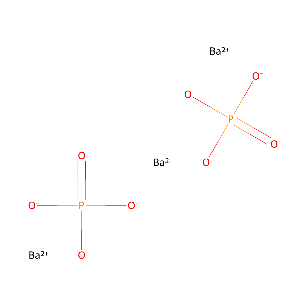 Phosphoric acid, barium salt (2:3) molecular structure, CAS 13517-08-3
