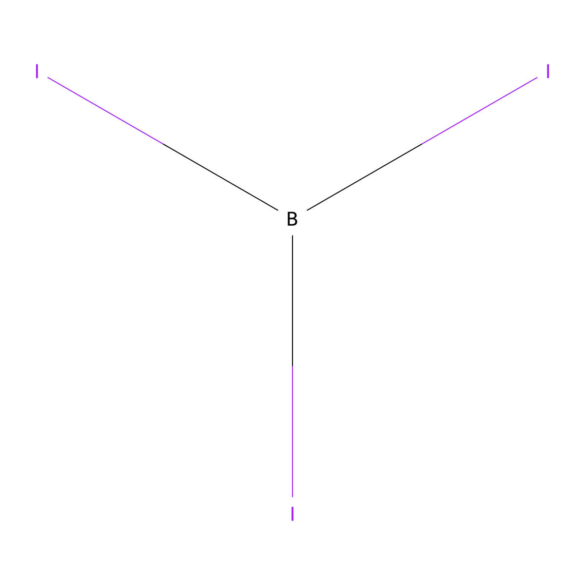 Borane, triiodo- molecular structure, CAS 13517-10-7