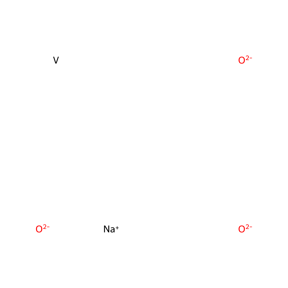 Sodium vanadium oxide (Na4V2O7) molecular structure, CAS 13517-26-5