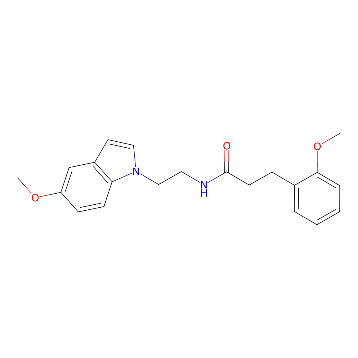 N-[2-(5-methoxy-1H-indol-1-yl)ethyl]-3-(2-methoxyphenyl)propanamide molecular structure, CAS 1351700-86-1