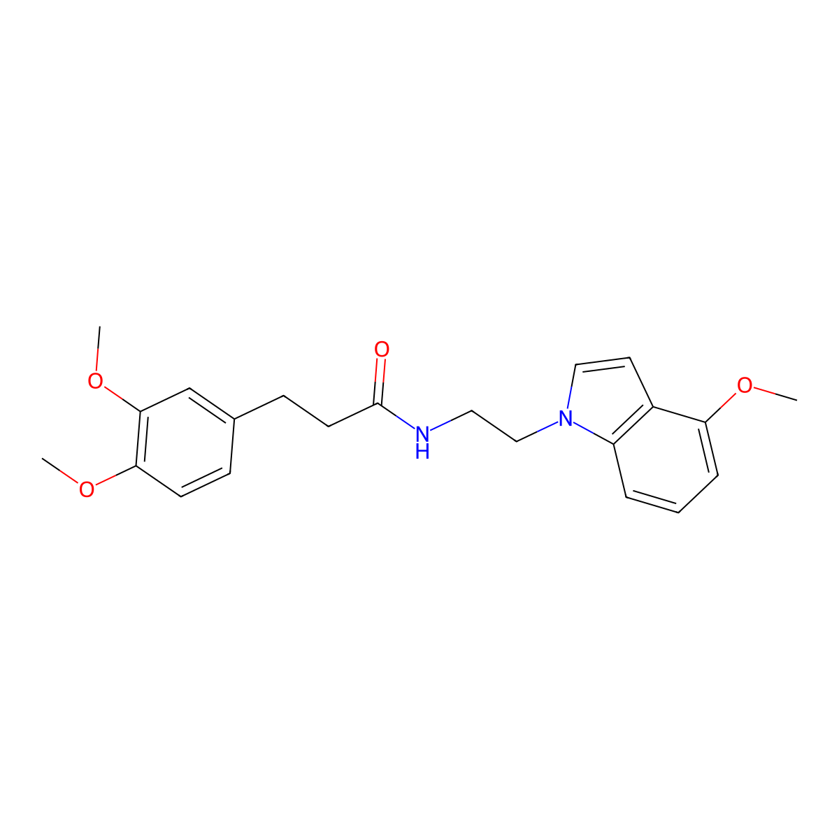 3-(3,4-dimethoxyphenyl)-N-[2-(4-methoxy-1H-indol-1-yl)ethyl]propanamide molecular structure, CAS 1351701-00-2