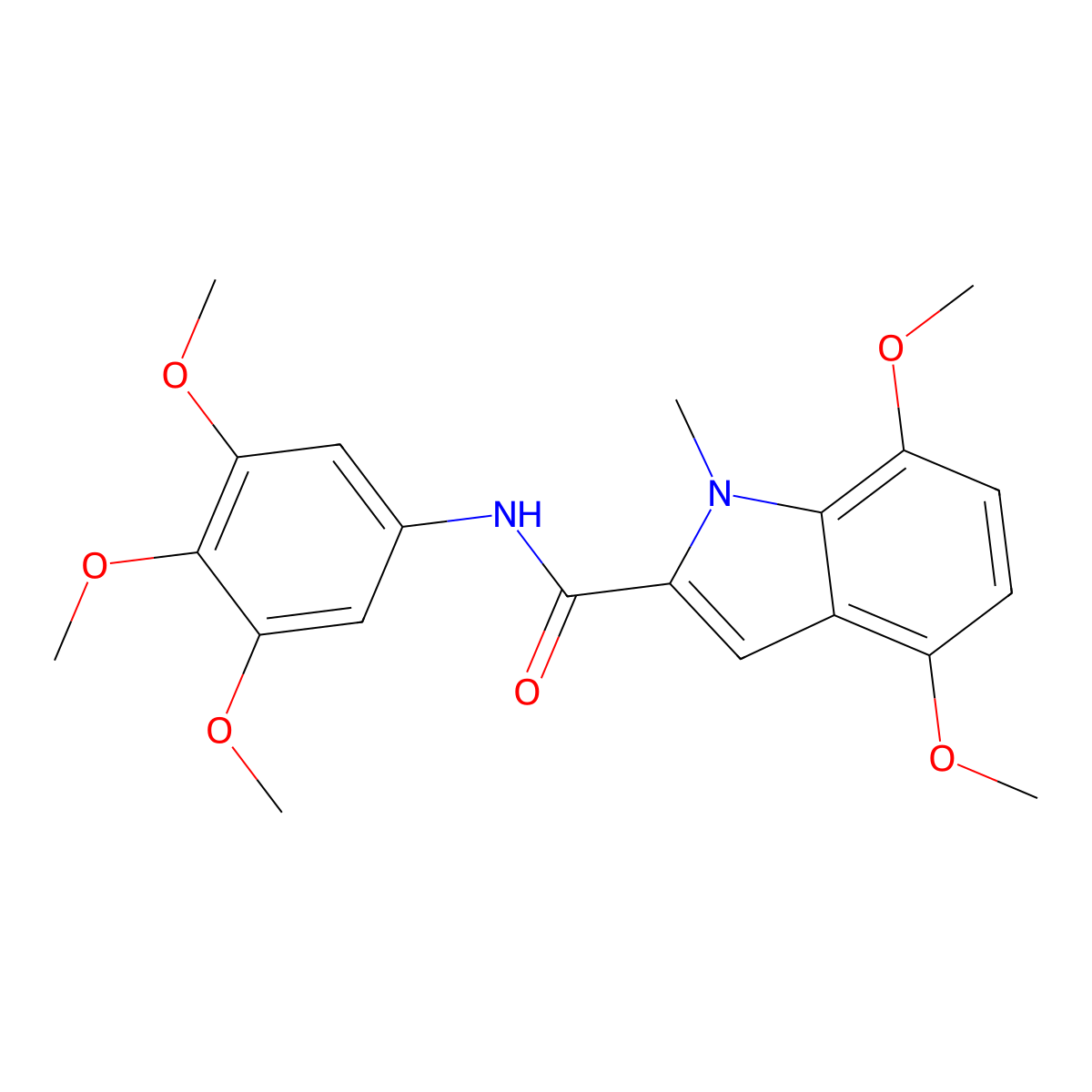 4,7-dimethoxy-1-methyl-N-(3,4,5-trimethoxyphenyl)-1H-indole-2-carboxamide molecular structure, CAS 1351701-14-8