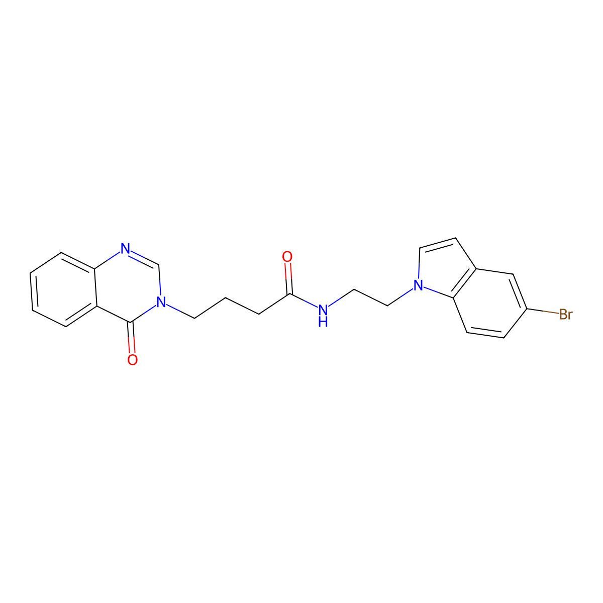 N-[2-(5-bromo-1H-indol-1-yl)ethyl]-4-[4-oxo-3(4H)-quinazolinyl]butanamide molecular structure, CAS 1351701-53-5