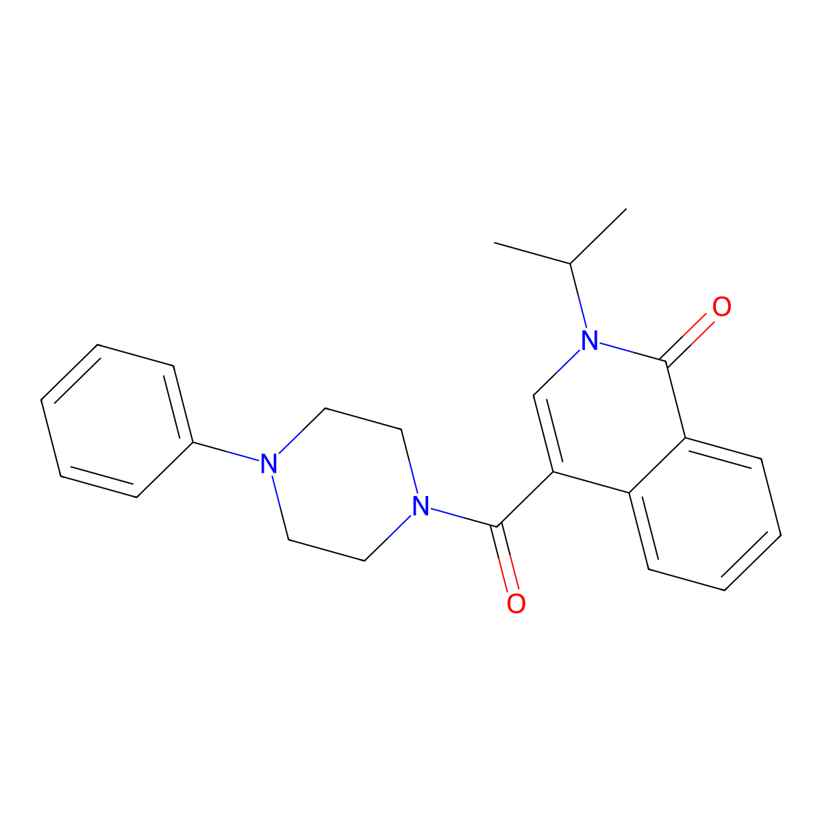 2-isopropyl-4-[(4-phenylpiperazino)carbonyl]-1(2H)-isoquinolinone molecular structure, CAS 1351701-85-3