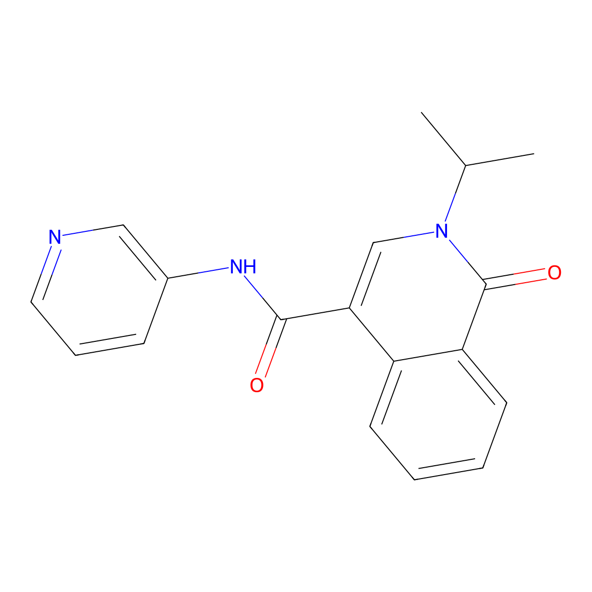 1-oxo-2-(propan-2-yl)-N-(pyridin-3-yl)-1,2-dihydroisoquinoline-4-carboxamide molecular structure, CAS 1351702-03-8
