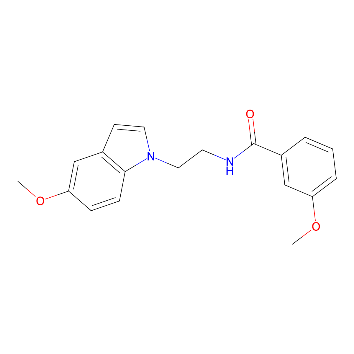 3-methoxy-N-[2-(5-methoxy-1H-indol-1-yl)ethyl]benzamide molecular structure, CAS 1351702-08-3
