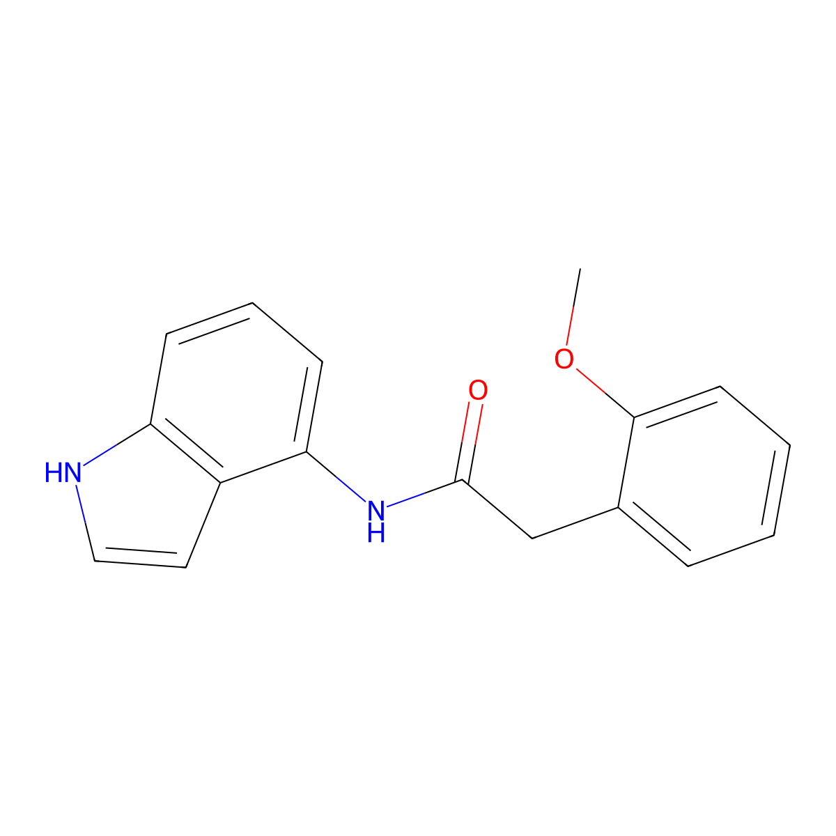 N-(1H-indol-4-yl)-2-(2-methoxyphenyl)acetamide molecular structure, CAS 1351702-56-1