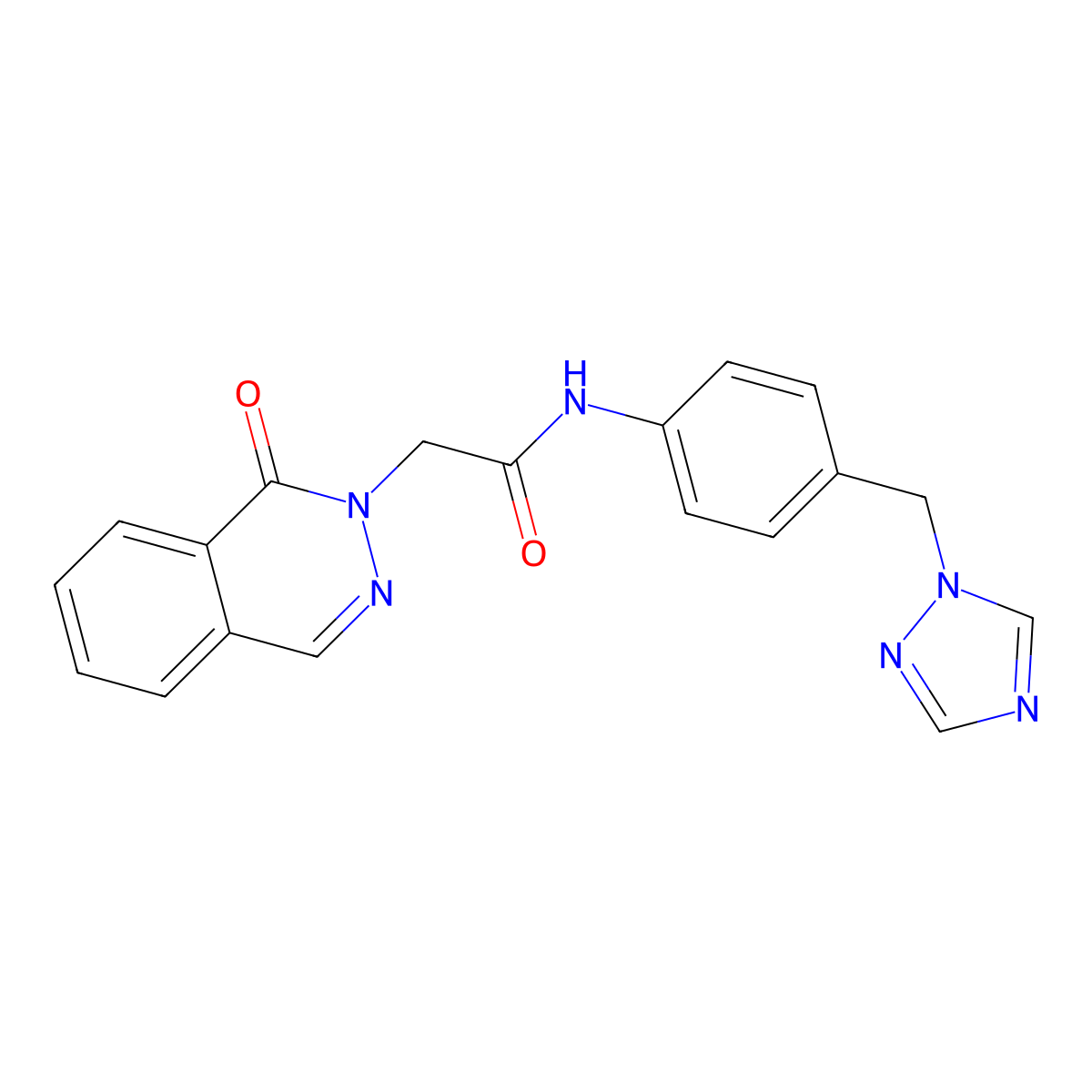2-(1-oxophthalazin-2(1H)-yl)-N-[4-(1H-1,2,4-triazol-1-ylmethyl)phenyl]acetamide molecular structure, CAS 1351702-78-7