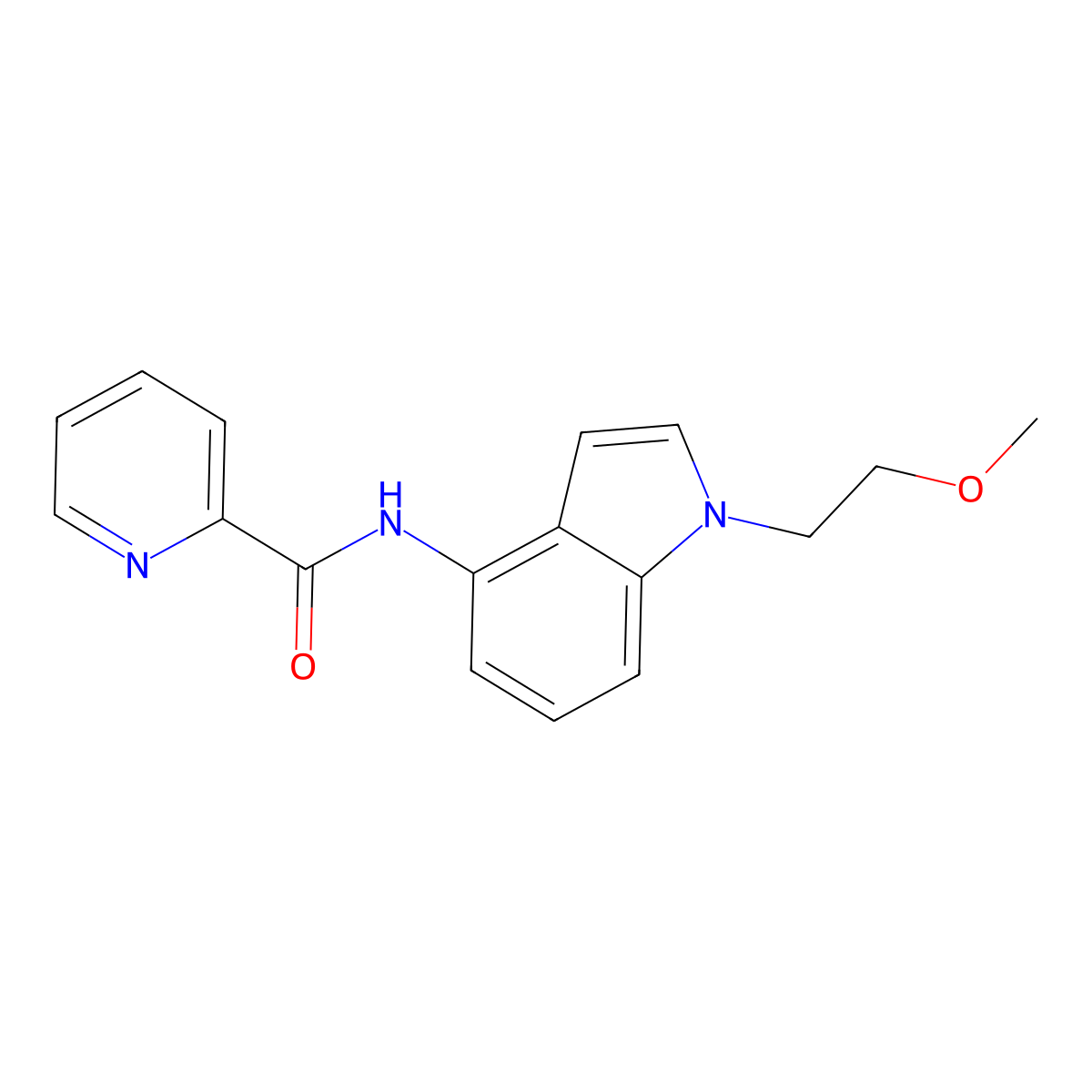 N-[1-(2-methoxyethyl)-1H-indol-4-yl]-2-pyridinecarboxamide molecular structure, CAS 1351702-82-3