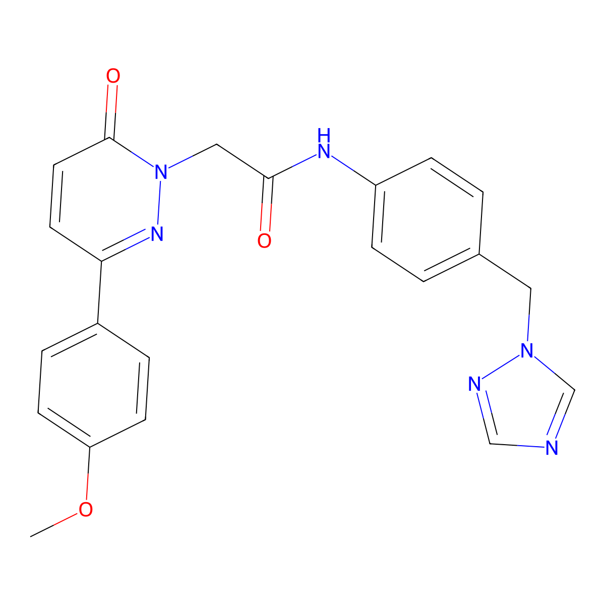 2-[3-(4-methoxyphenyl)-6-oxopyridazin-1(6H)-yl]-N-[4-(1H-1,2,4-triazol-1-ylmethyl)phenyl]acetamide molecular structure, CAS 1351702-94-7