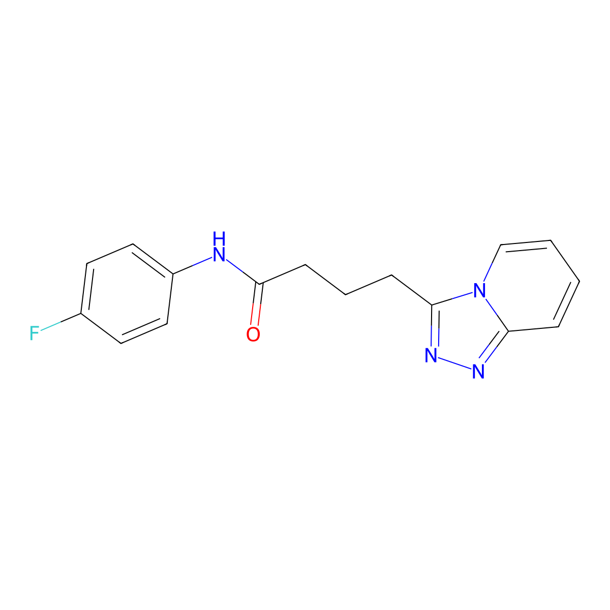 4-([1,2,4]triazolo[4,3-a]pyridin-3-yl)-N-(4-fluorophenyl)butanamide molecular structure, CAS 1351703-09-7
