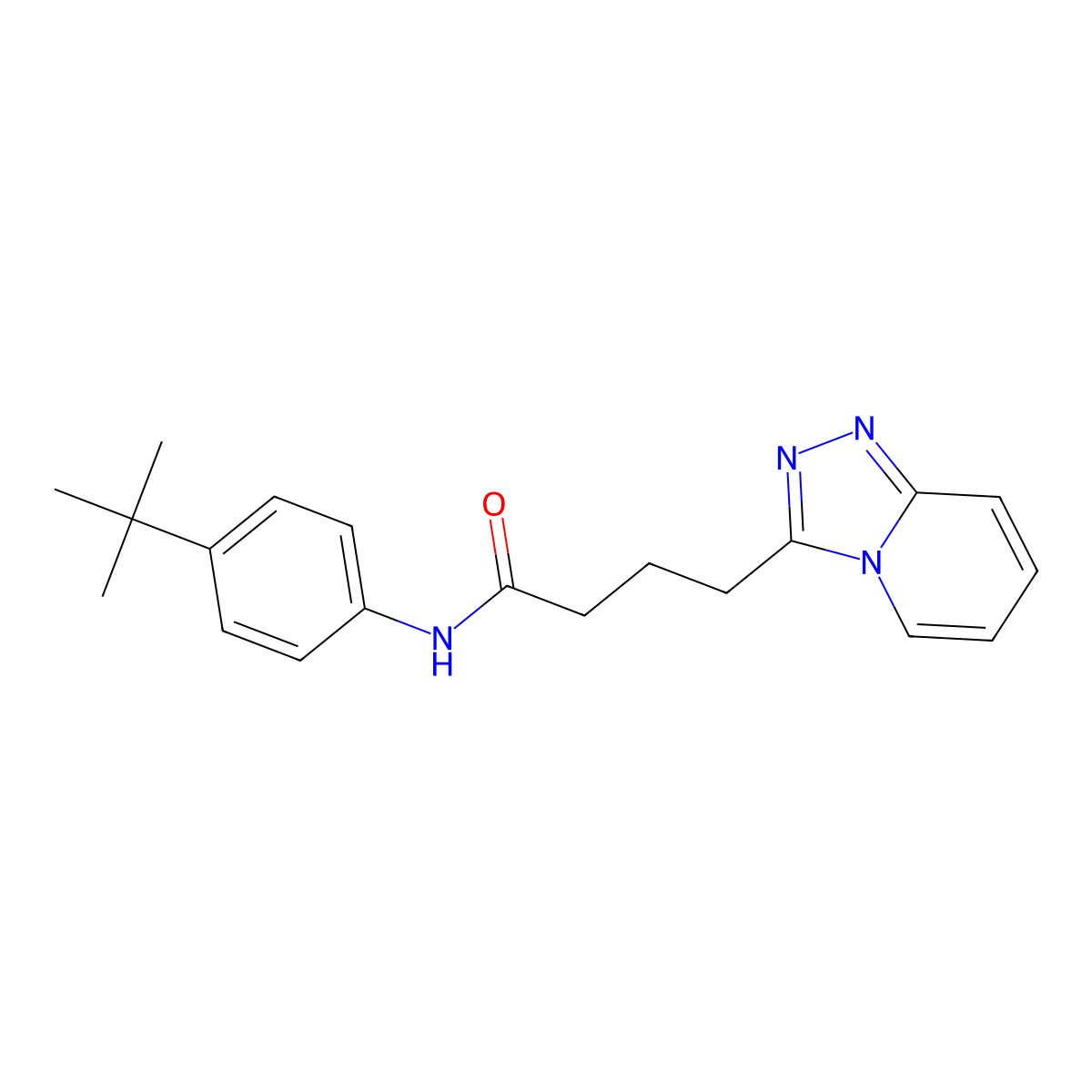 N-(4-tert-butylphenyl)-4-([1,2,4]triazolo[4,3-a]pyridin-3-yl)butanamide molecular structure, CAS 1351703-12-2