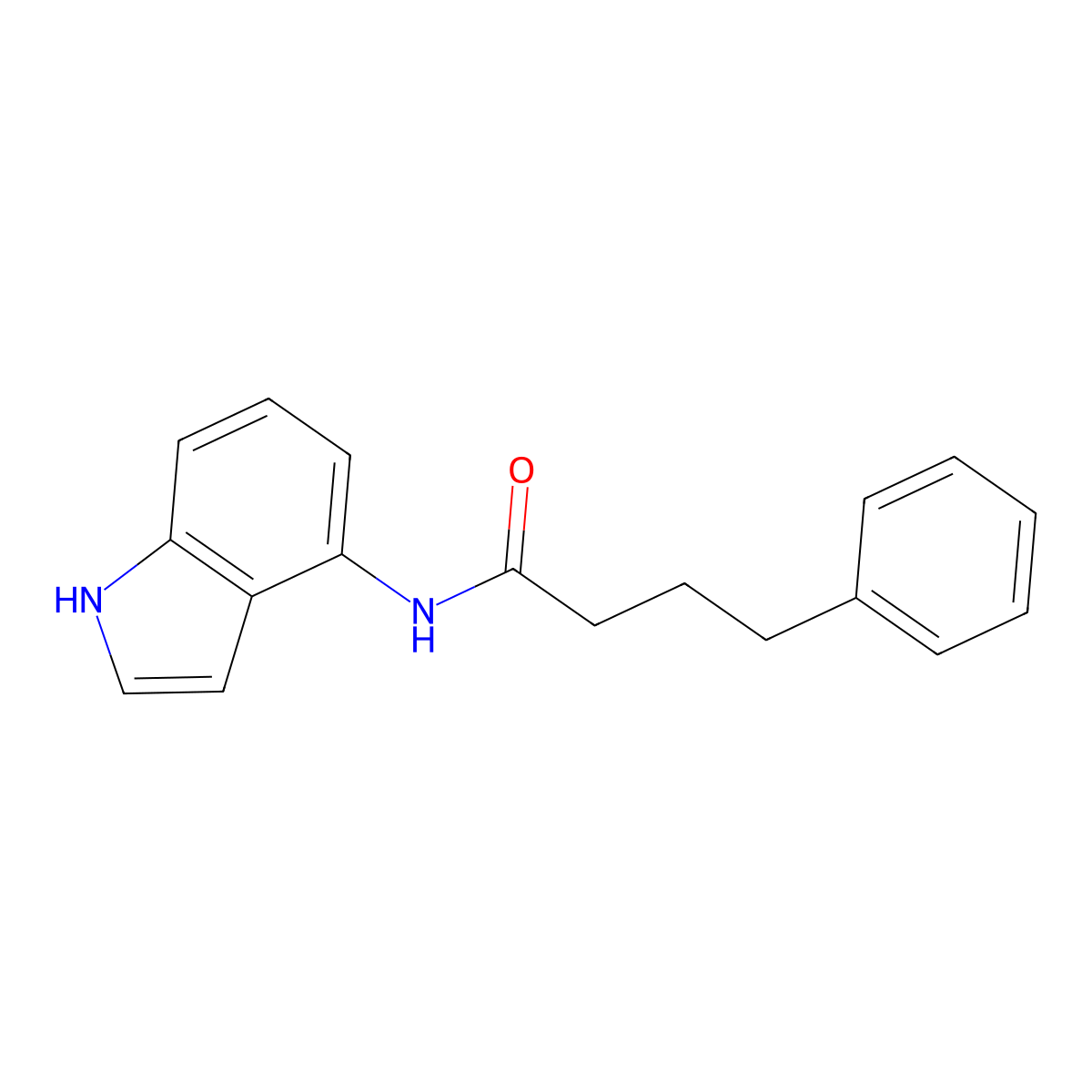 N-(1H-indol-4-yl)-4-phenylbutanamide molecular structure, CAS 1351703-28-0
