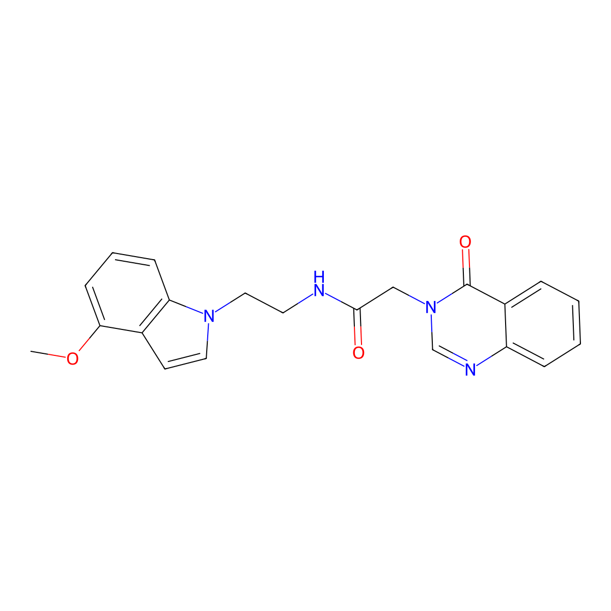 N-[2-(4-methoxy-1H-indol-1-yl)ethyl]-2-(4-oxoquinazolin-3(4H)-yl)acetamide molecular structure, CAS 1351703-40-6