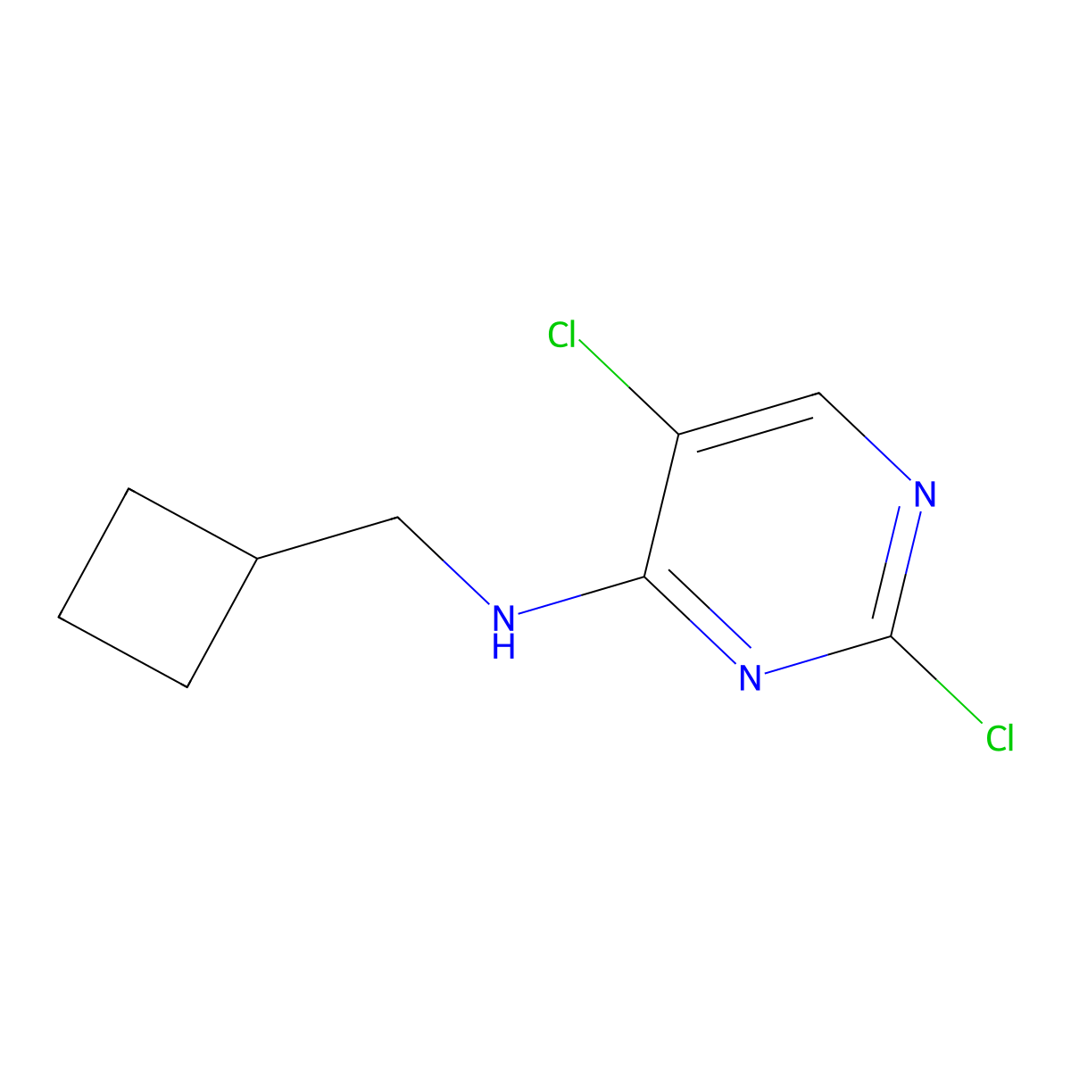 2,5-dichloro-N-(cyclobutylmethyl)pyrimidin-4-amine molecular structure, CAS 1351762-09-8