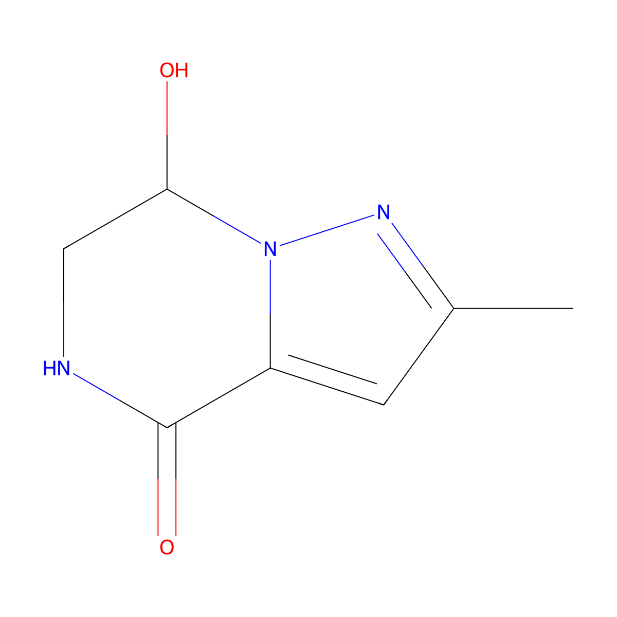 7-hydroxy-2-methyl-6,7-dihydropyrazolo[1,5-a]pyrazin-4(5H)-one molecular structure, CAS 1351772-44-5