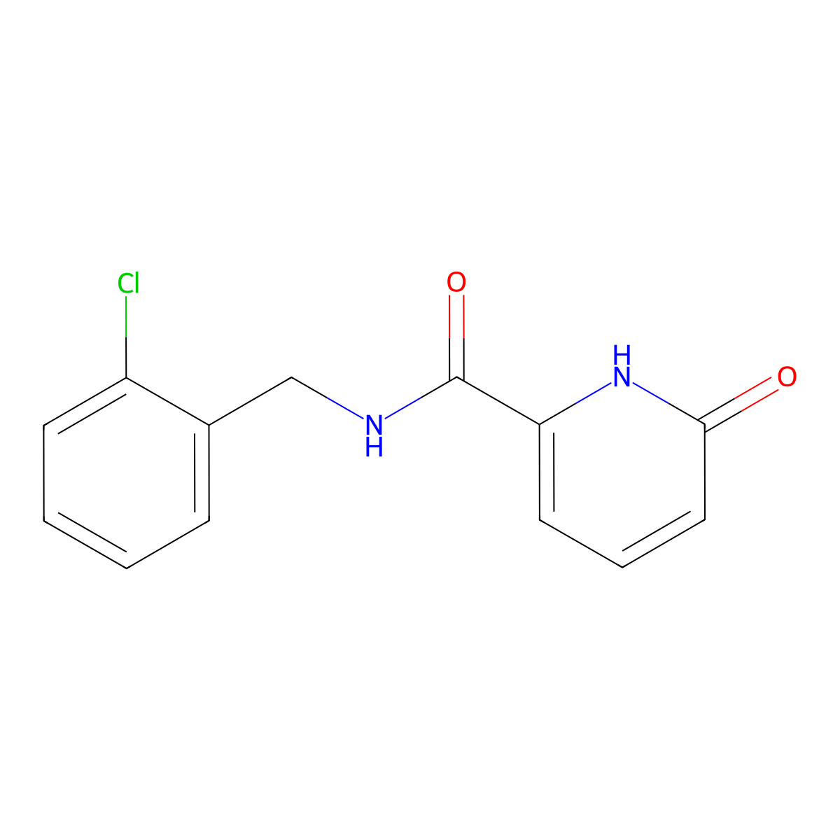 N-(2-chlorobenzyl)-6-oxo-1,6-dihydropyridine-2-carboxamide molecular structure, CAS 1351772-64-9