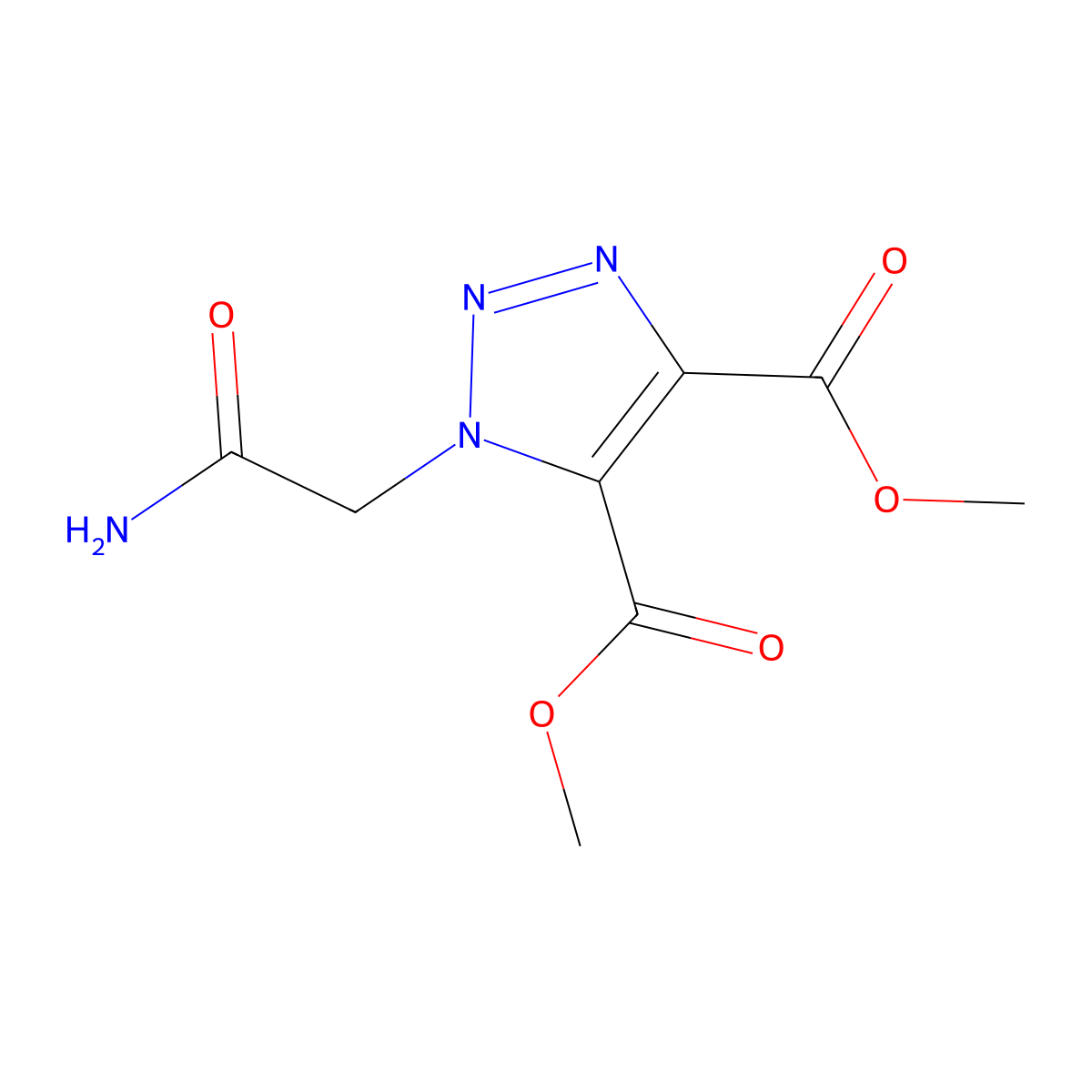 dimethyl 1-(2-amino-2-oxoethyl)-1H-1,2,3-triazole-4,5-dicarboxylate molecular structure, CAS 1351772-76-3