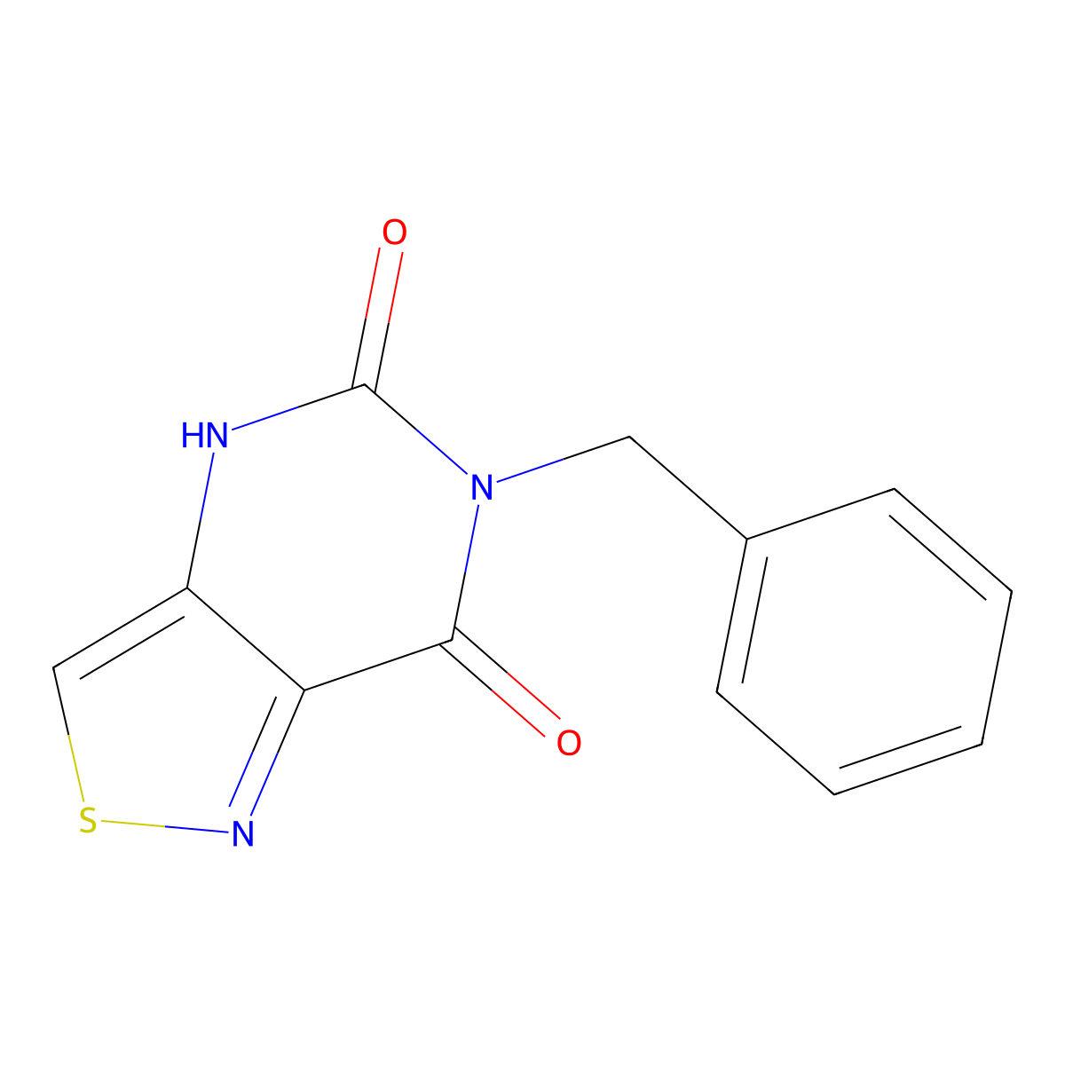 6-benzylisothiazolo[4,3-d]pyrimidine-5,7(4H,6H)-dione molecular structure, CAS 1351772-84-3