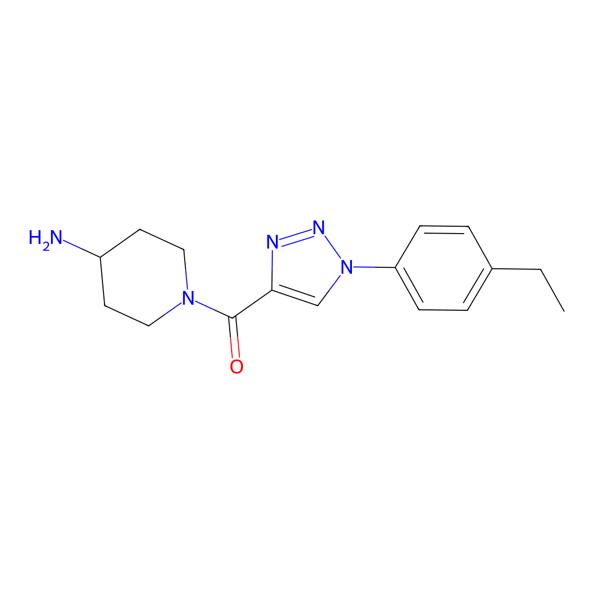 1-{[1-(4-ethylphenyl)-1H-1,2,3-triazol-4-yl]carbonyl}piperidin-4-amine molecular structure, CAS 1351779-88-8