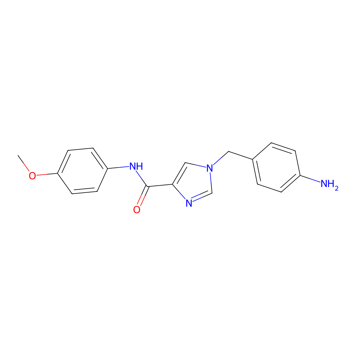 1-(4-aminobenzyl)-N-(4-methoxyphenyl)-1H-imidazole-4-carboxamide molecular structure, CAS 1351780-07-8