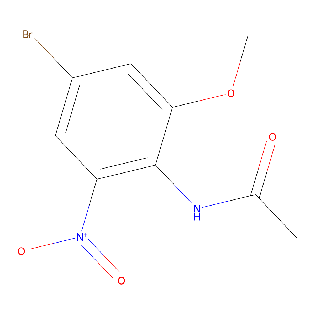 N-(4-bromo-2-methoxy-6-nitrophenyl)acetamide molecular structure, CAS 1351780-67-0