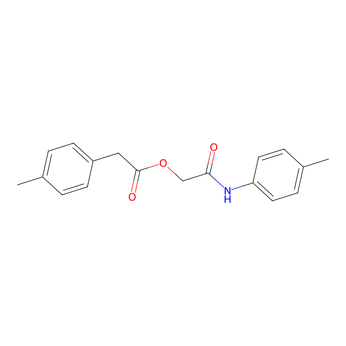 [(4-Methylphenyl)carbamoyl]methyl 2-(4-methylphenyl)acetate molecular structure, CAS 1351780-71-6