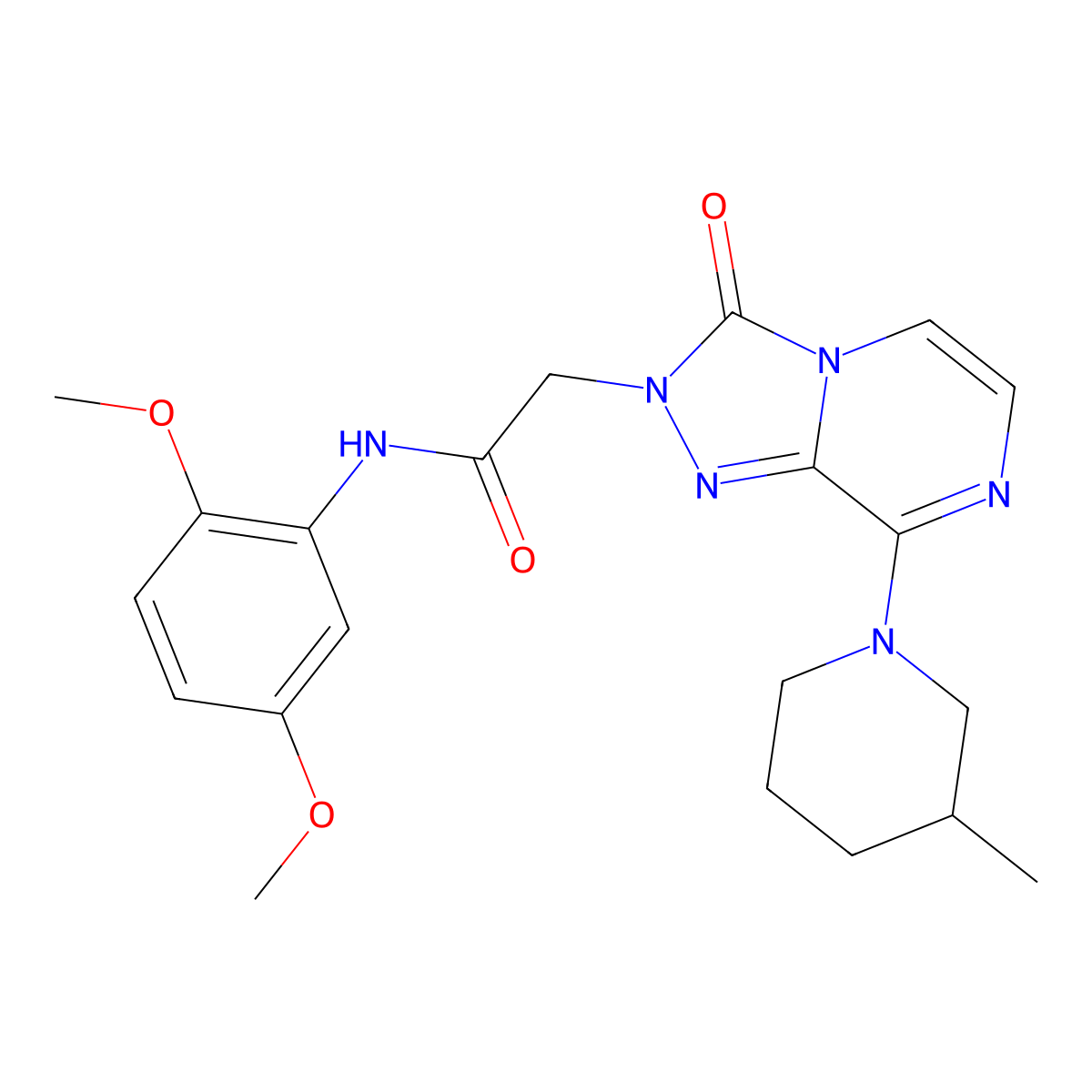 N-(2,5-dimethoxyphenyl)-2-[8-(3-methylpiperidin-1-yl)-3-oxo[1,2,4]triazolo[4,3-a]pyrazin-2(3H)-yl]acetamide molecular structure, CAS 1351788-44-7
