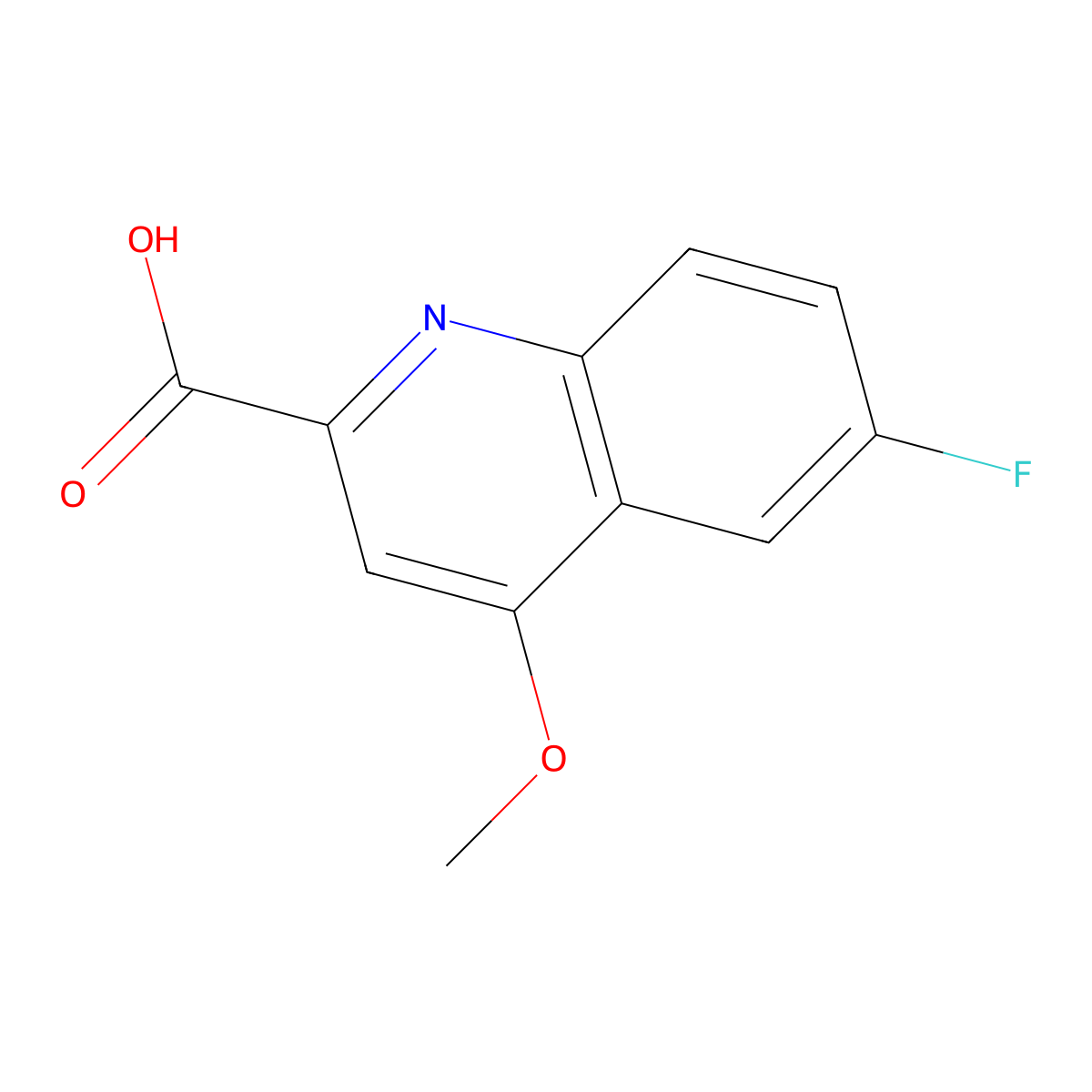 6-Fluoro-4-methoxyquinoline-2-carboxylic acid molecular structure, CAS 1351788-61-8