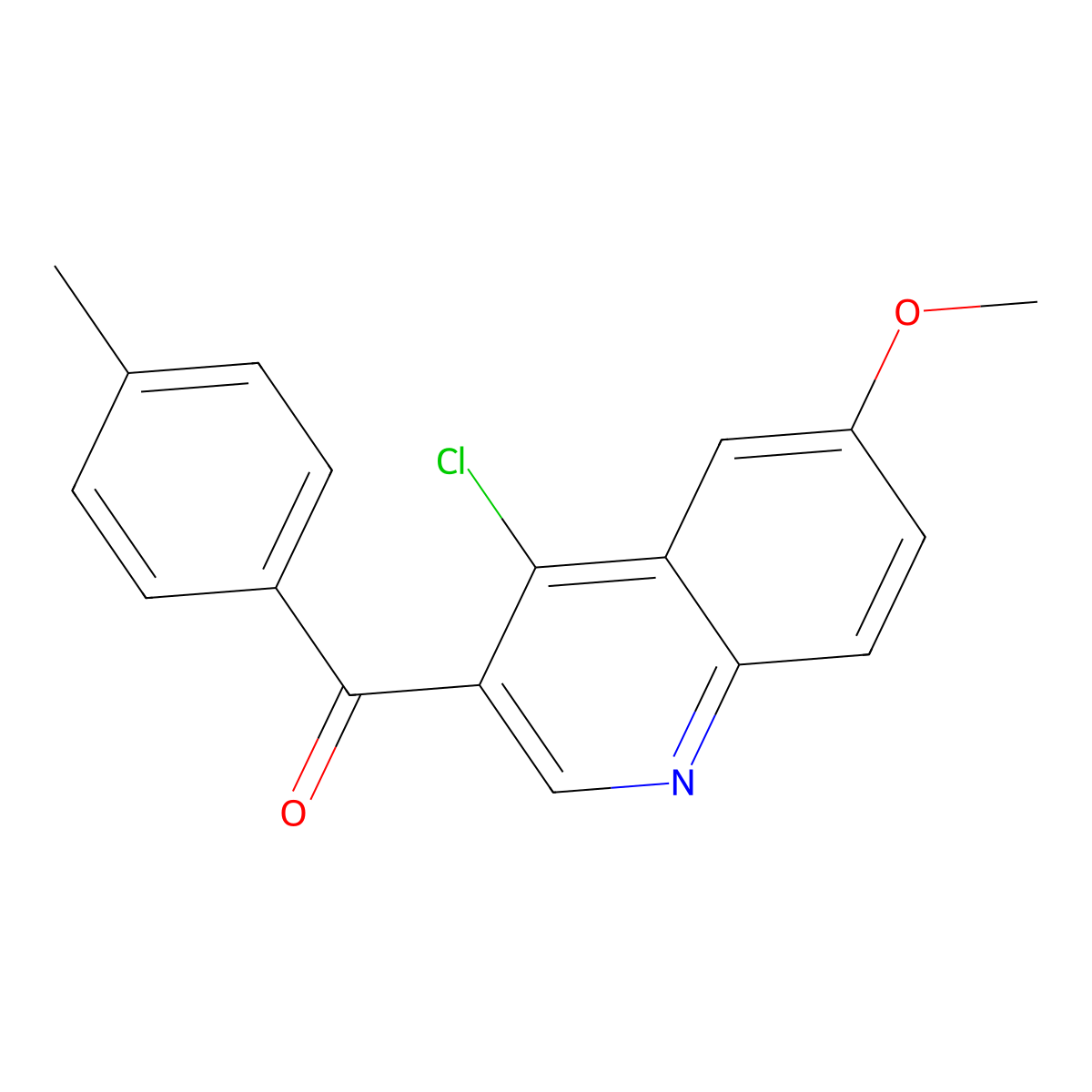 (4-Chloro-6-methoxyquinolin-3-yl)(4-methylphenyl)methanone molecular structure, CAS 1351792-84-1