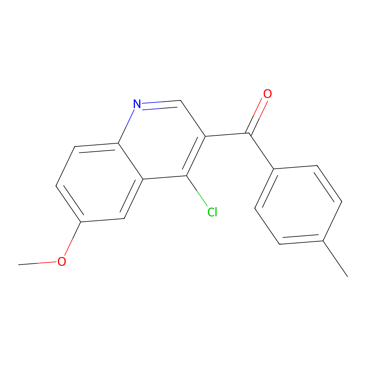 (4-Chloro-6-methoxyquinolin-3-yl)(4-methylphenyl)methanone molecular structure, CAS 1351792-84-1