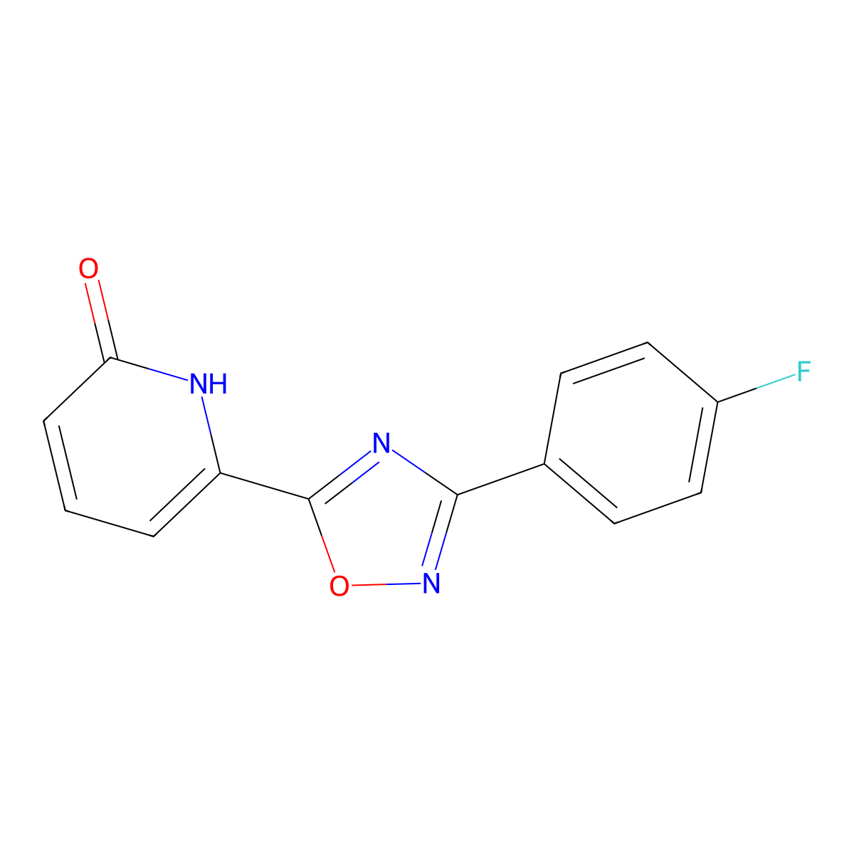 6-[3-(4-Fluorophenyl)-1,2,4-oxadiazol-5-yl]-1,2-dihydropyridin-2-one molecular structure, CAS 1351793-83-3