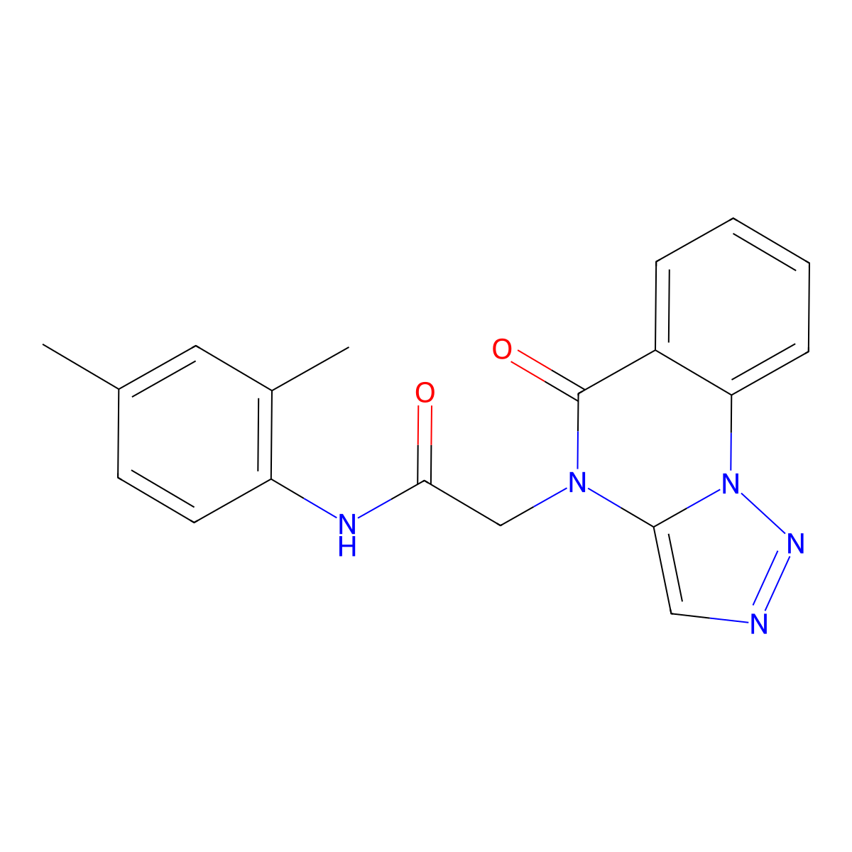 N-(2,4-dimethylphenyl)-2-(5-oxo[1,2,3]triazolo[1,5-a]quinazolin-4(5H)-yl)acetamide molecular structure, CAS 1351797-97-1