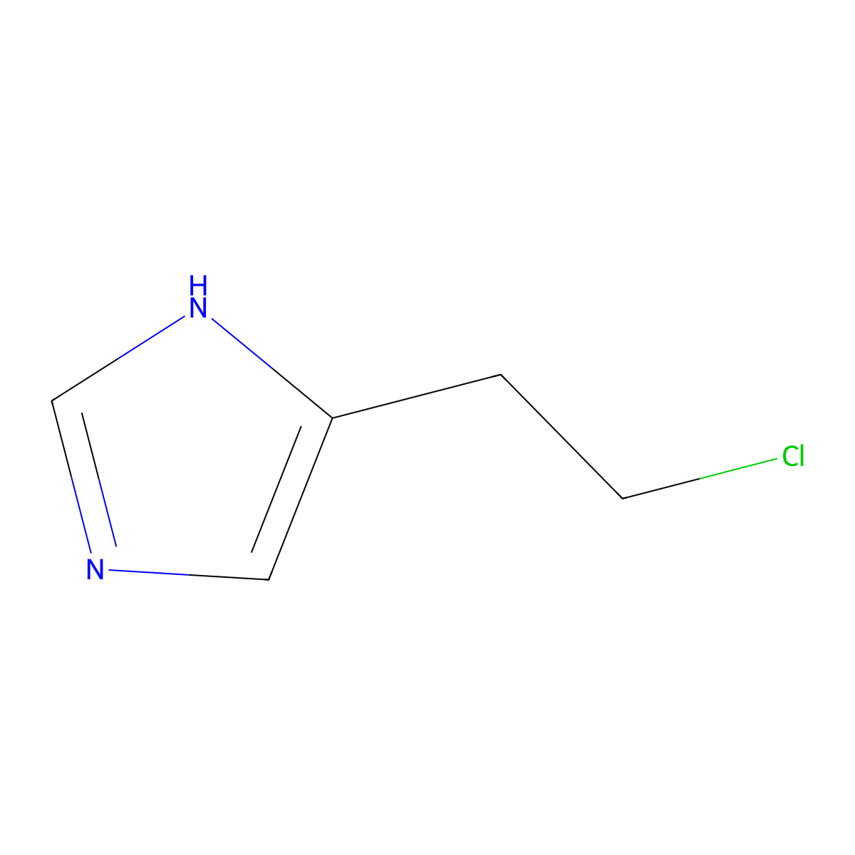 4-(2-chloroethyl)-1H-imidazole molecular structure, CAS 13518-55-3