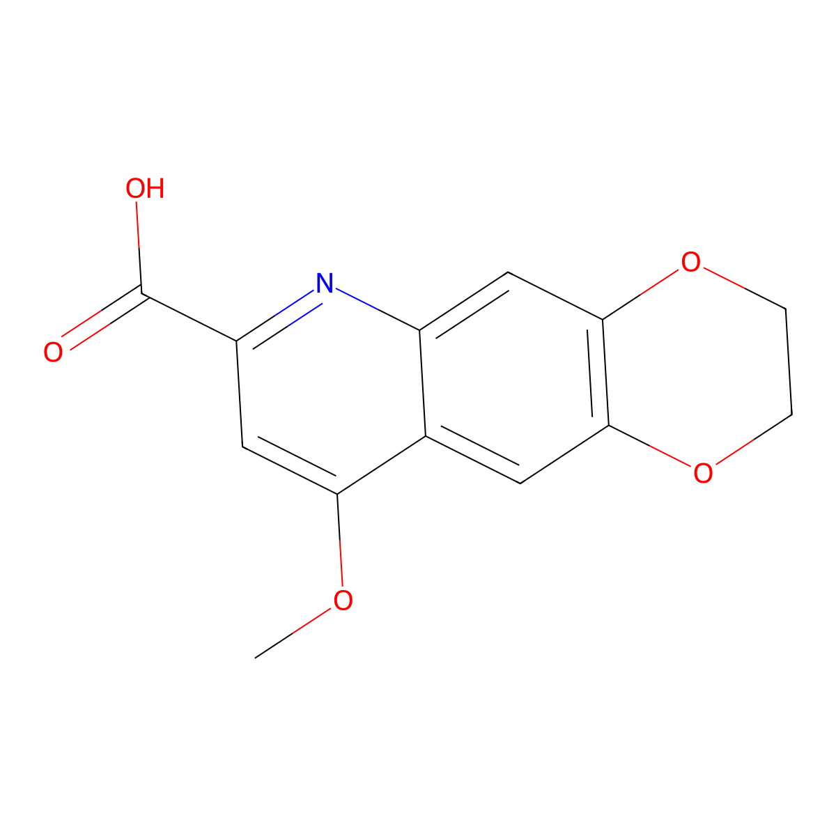 9-Methoxy-2,3-dihydro[1,4]dioxino[2,3-g]quinoline-7-carboxylic acid molecular structure, CAS 1351800-12-8