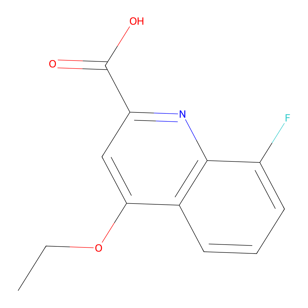 4-Ethoxy-8-fluoroquinoline-2-carboxylic acid molecular structure, CAS 1351808-49-5