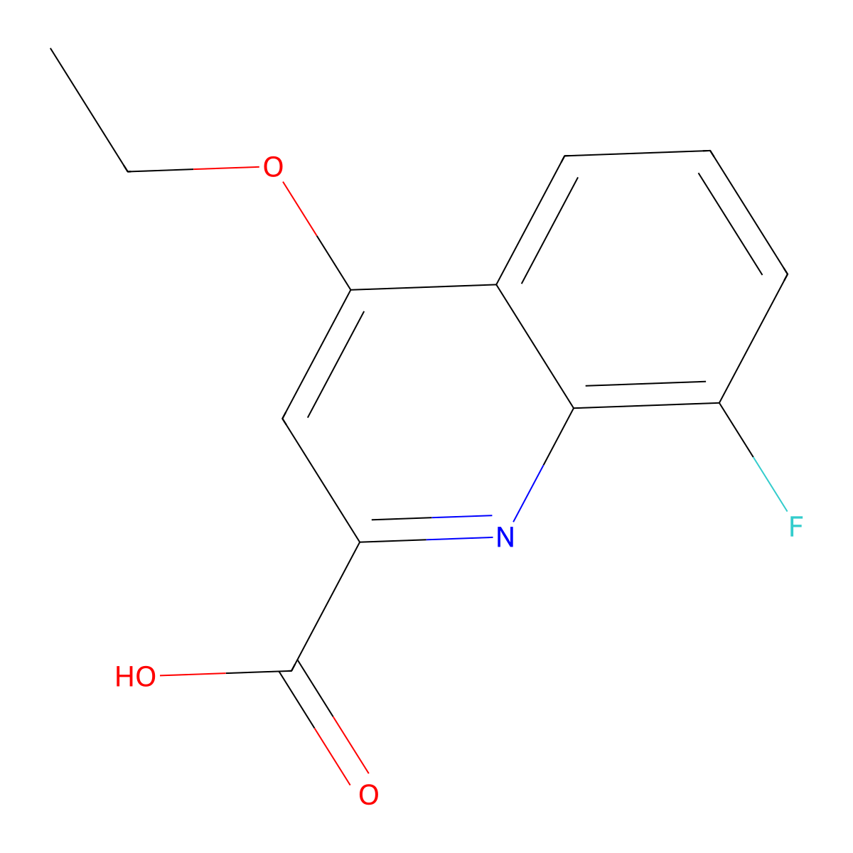 4-Ethoxy-8-fluoroquinoline-2-carboxylic acid molecular structure, CAS 1351808-49-5