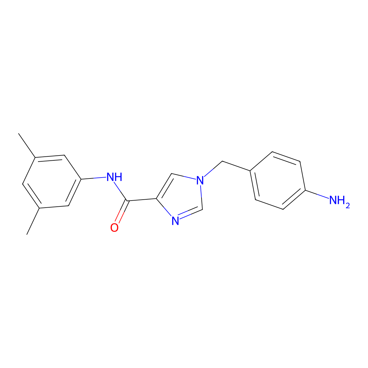 1-(4-aminobenzyl)-N-(3,5-dimethylphenyl)-1H-imidazole-4-carboxamide molecular structure, CAS 1351808-57-5