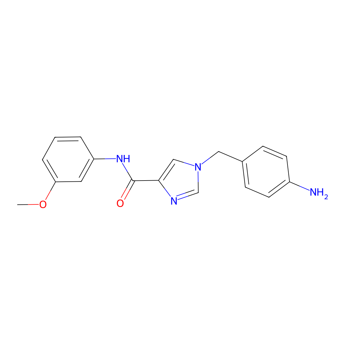 1-(4-aminobenzyl)-N-(3-methoxyphenyl)-1H-imidazole-4-carboxamide molecular structure, CAS 1351809-48-7