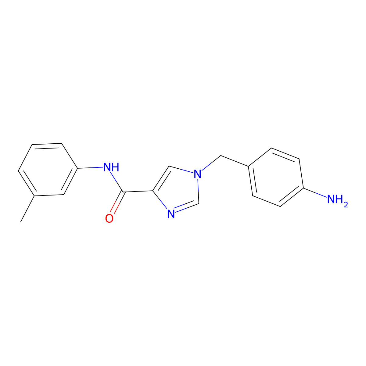 1-(4-aminobenzyl)-N-(3-methylphenyl)-1H-imidazole-4-carboxamide molecular structure, CAS 1351809-65-8