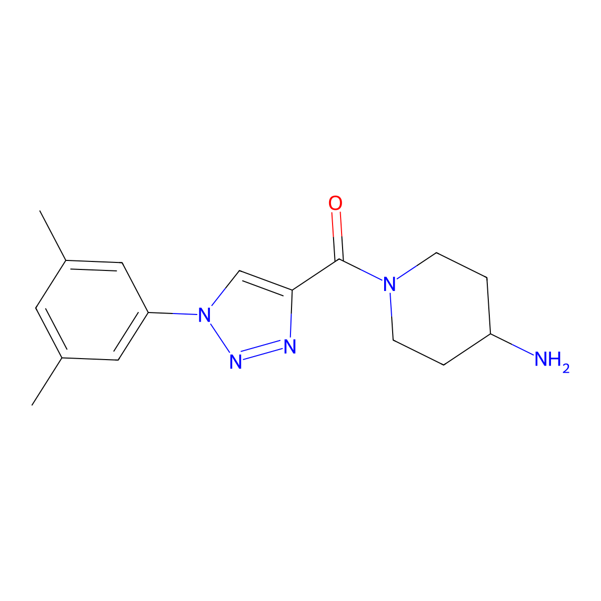 1-{[1-(3,5-dimethylphenyl)-1H-1,2,3-triazol-4-yl]carbonyl}piperidin-4-amine molecular structure, CAS 1351810-19-9