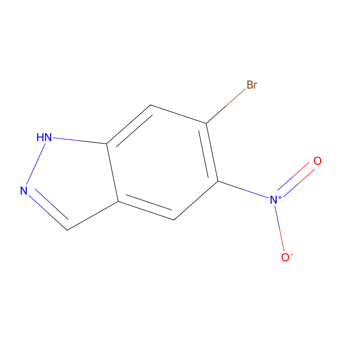 6-bromo-5-nitro-1H-indazole molecular structure, CAS 1351813-02-9