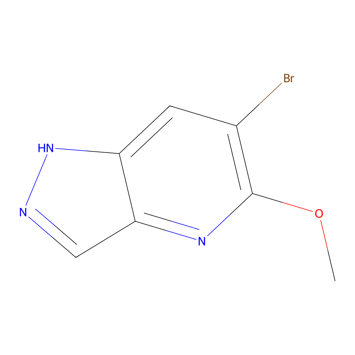 6-Bromo-5-methoxy-1H-pyrazolo[4,3-b]pyridine molecular structure, CAS 1351813-60-9